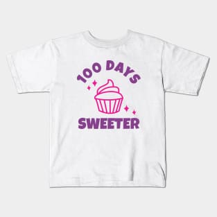 100 days  of school 100 Days Sweeter Kids T-Shirt